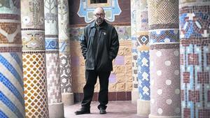 Visita a Barcelona 8 Carlos Ruiz Zafón, ahir, en un dels balcons del Palau de la Música.