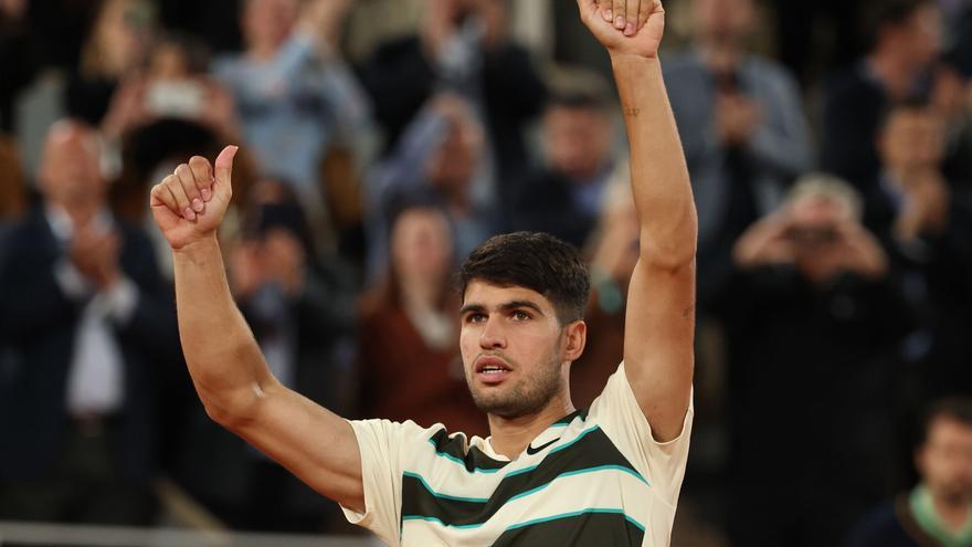 Roland Garros: Tommy Pau - Carlos Alcaraz, en imágenes
