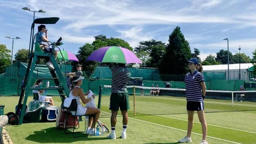 La tenista aragonesa en Wimbledon