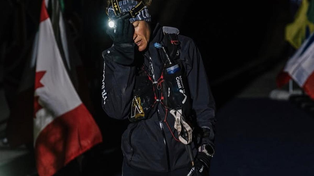 Manuela Vilaseca, visiblemente cansada tras acabar en tercera posición