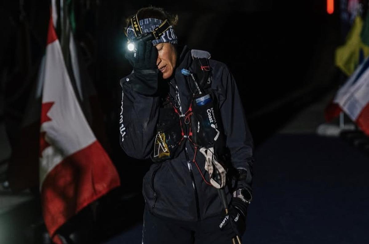 Manuela Vilaseca, visiblemente cansada tras acabar en tercera posición