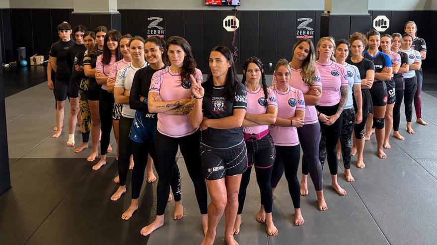 Fátima Diz forma parte del grupo de entrenamiento Mulleres en Loita con integrantes de toda Galicia. |  FdV