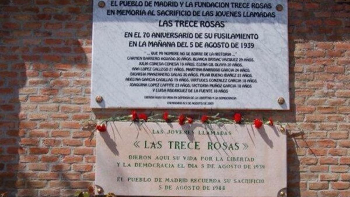 75 años del fusilamiento de las 'Trece Rosas'