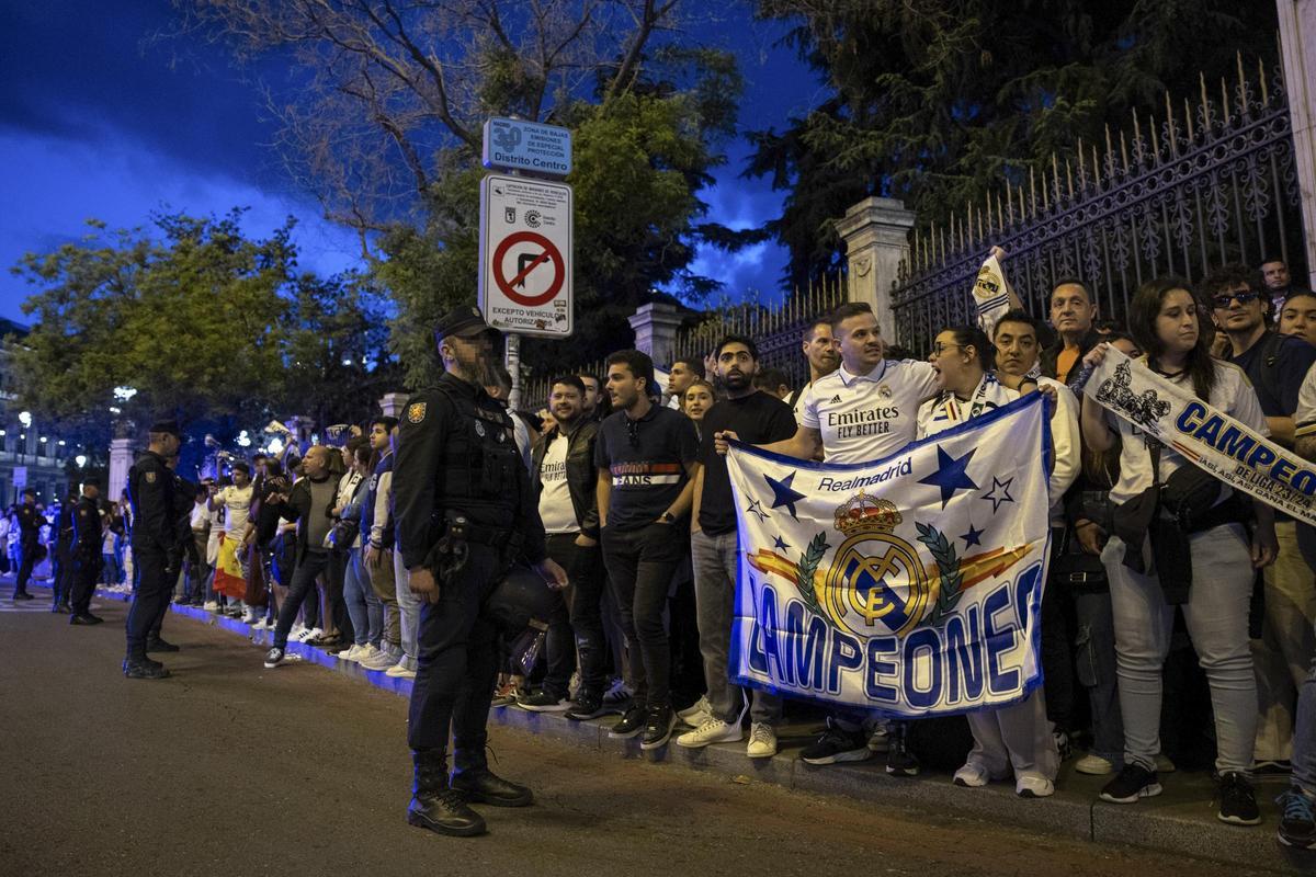 Cibeles celebra la 36ª Liga del Real Madrid.