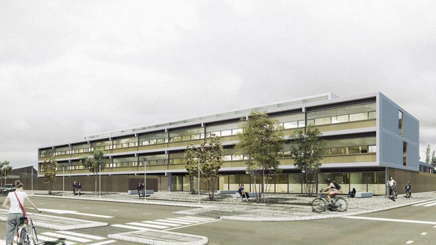 Maqueta del futur Institut de Vilablareix, una de les inversions de la Generalitat el 2020