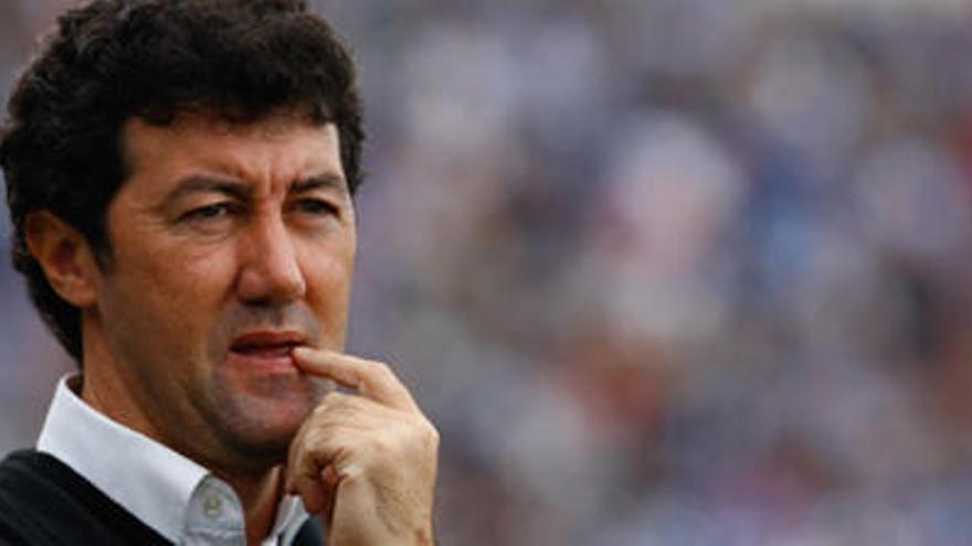 El entrenador del Hércules, Juan Carlos Mandiá