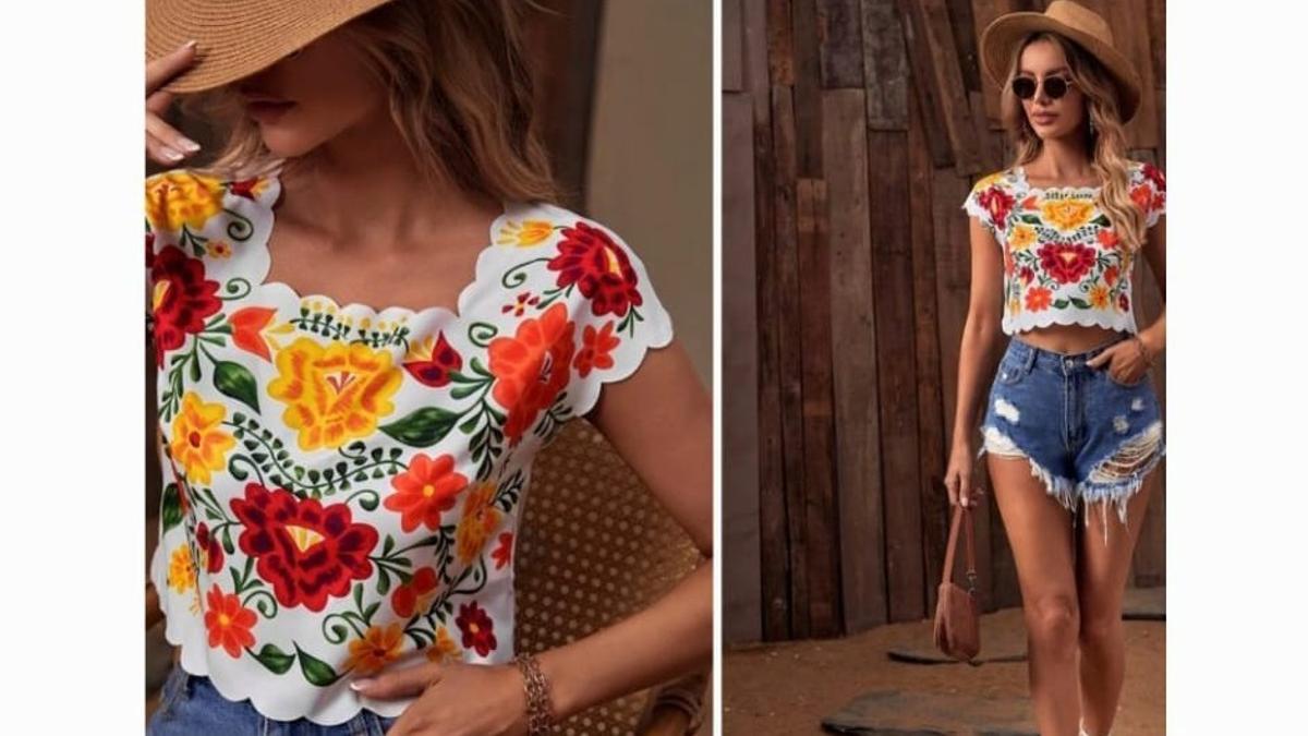 Diseño de Shein, que recuerda al de la firma mexicana 'Yucachulas'