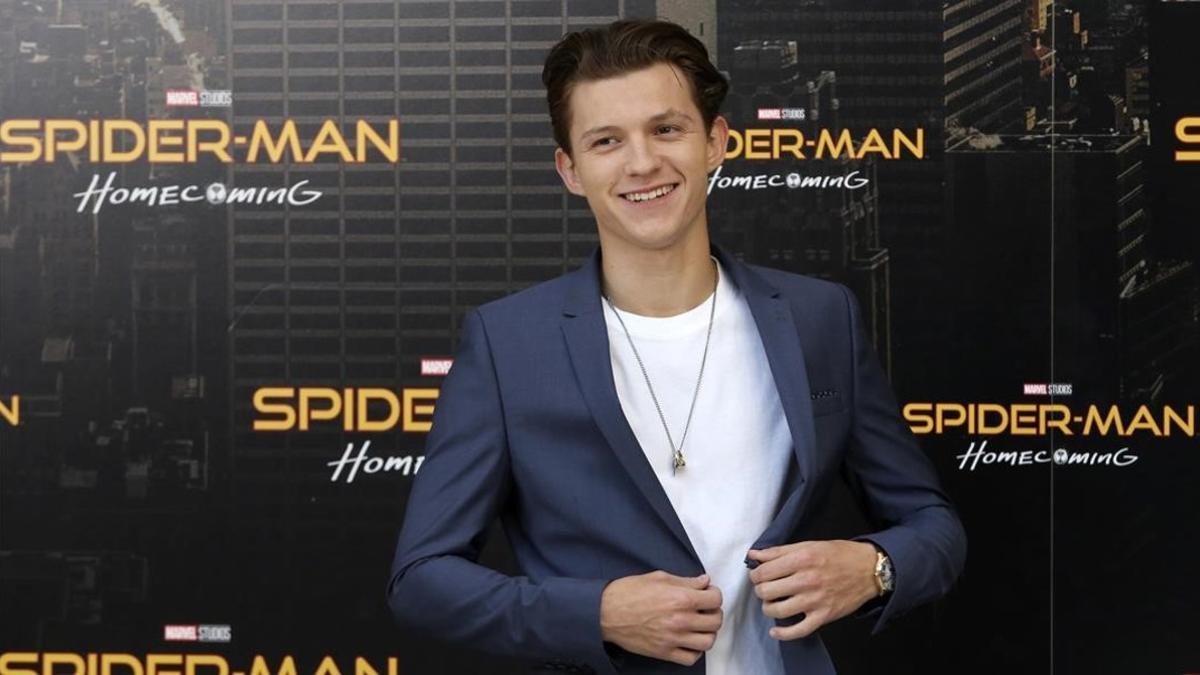 El actor británico Tom Holland, en Madrid, donde presentó 'Spider-Man: Homecoming', que se estrena el 28 de julio.