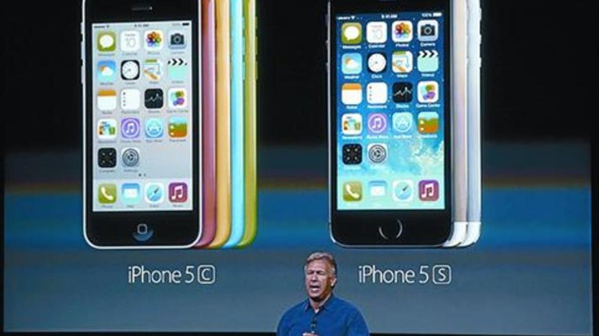 Modelos 8 Schiller presenta los nuevos iPhone, ayer.