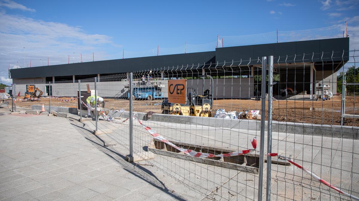 Obras junto a la carretera de La Aldehuela.