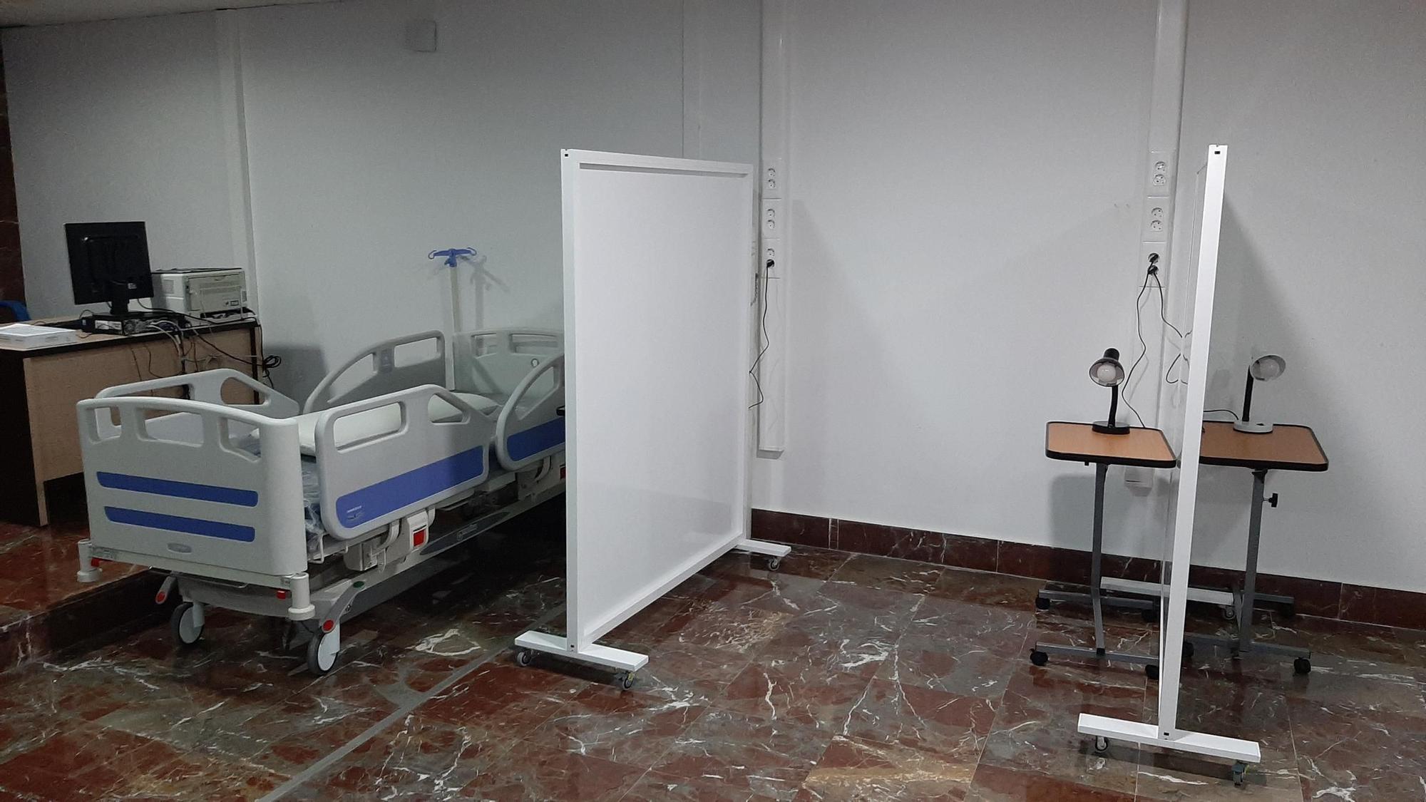 Así ha habilitado el Hospital General la cafetería y la capilla para enfermos sin covid-19