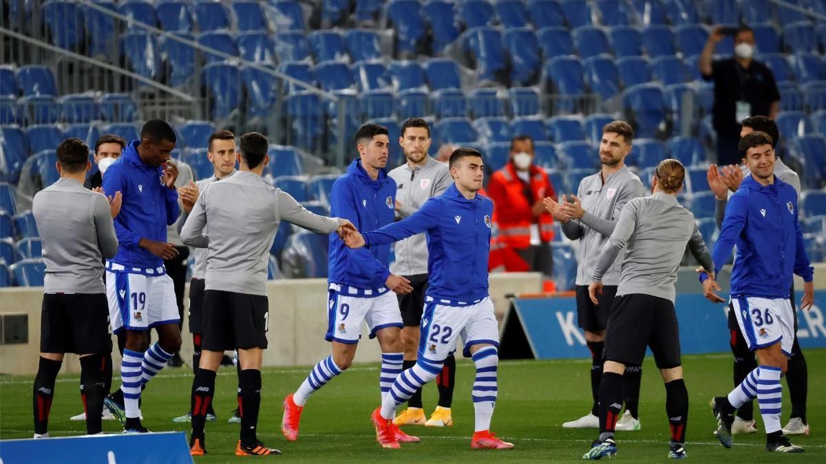 Momento en el que el Athletic hizo el pasillo