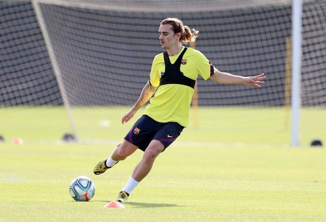 Antoine Griezmann, en el primer entrenamiento tras la pandemia.