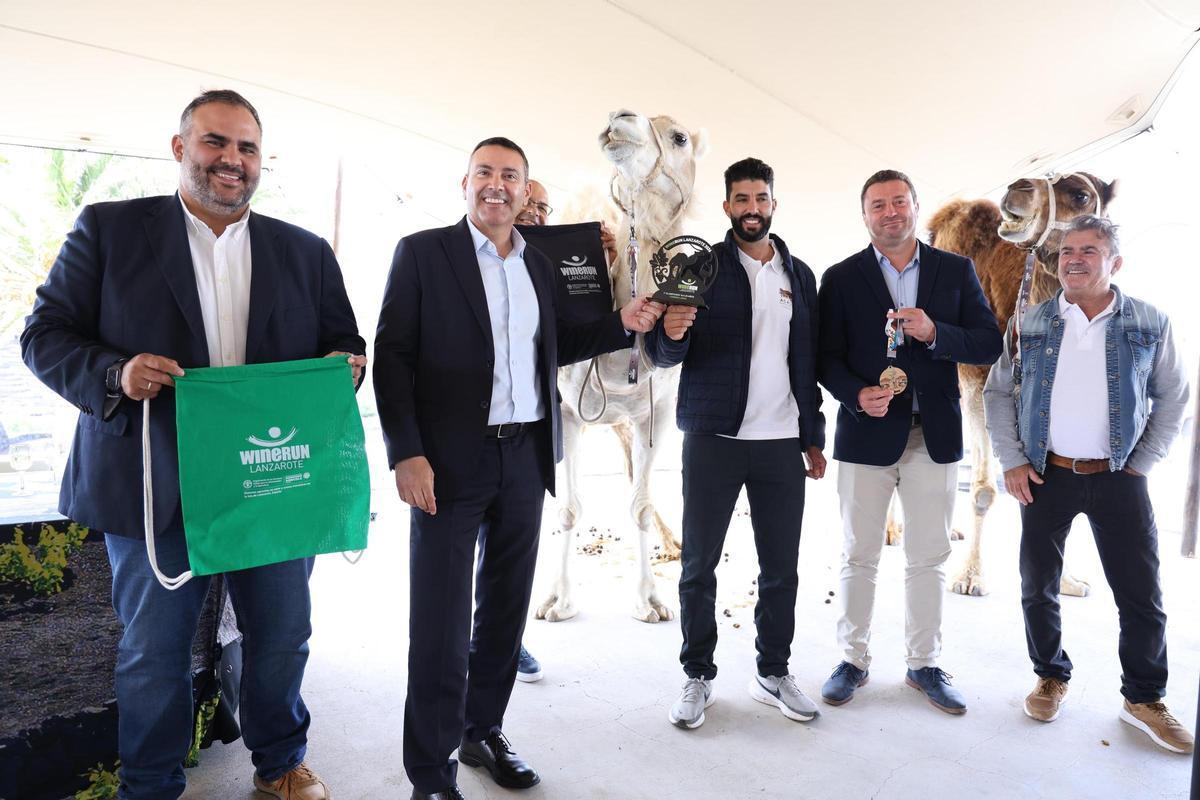 Presentación de la Lanzarote Wine Run 2026, este lunes en Finca Testeina, en La Geria.