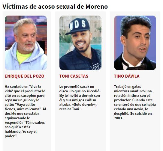 Algunas de las víctimas de MOreno