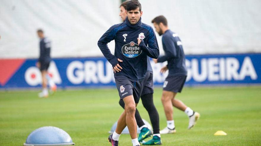 Juanfran durante un entrenamiento.