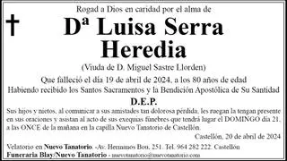 Dª Luisa Serra Heredia