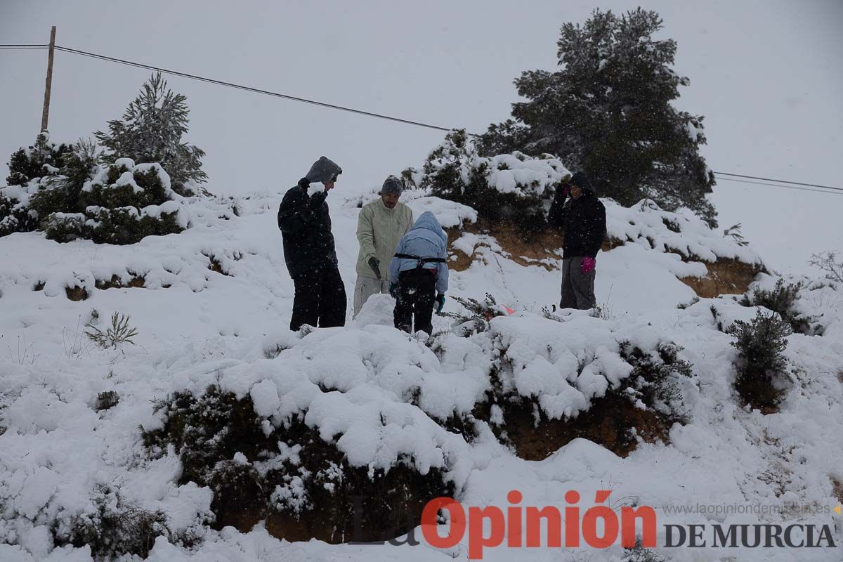 Continúa la nevada en las zonas altas de la comarca del Noroeste