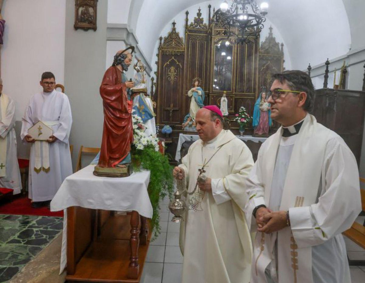 Manuel Cachaldora junto al arzobispo. | I.Abella