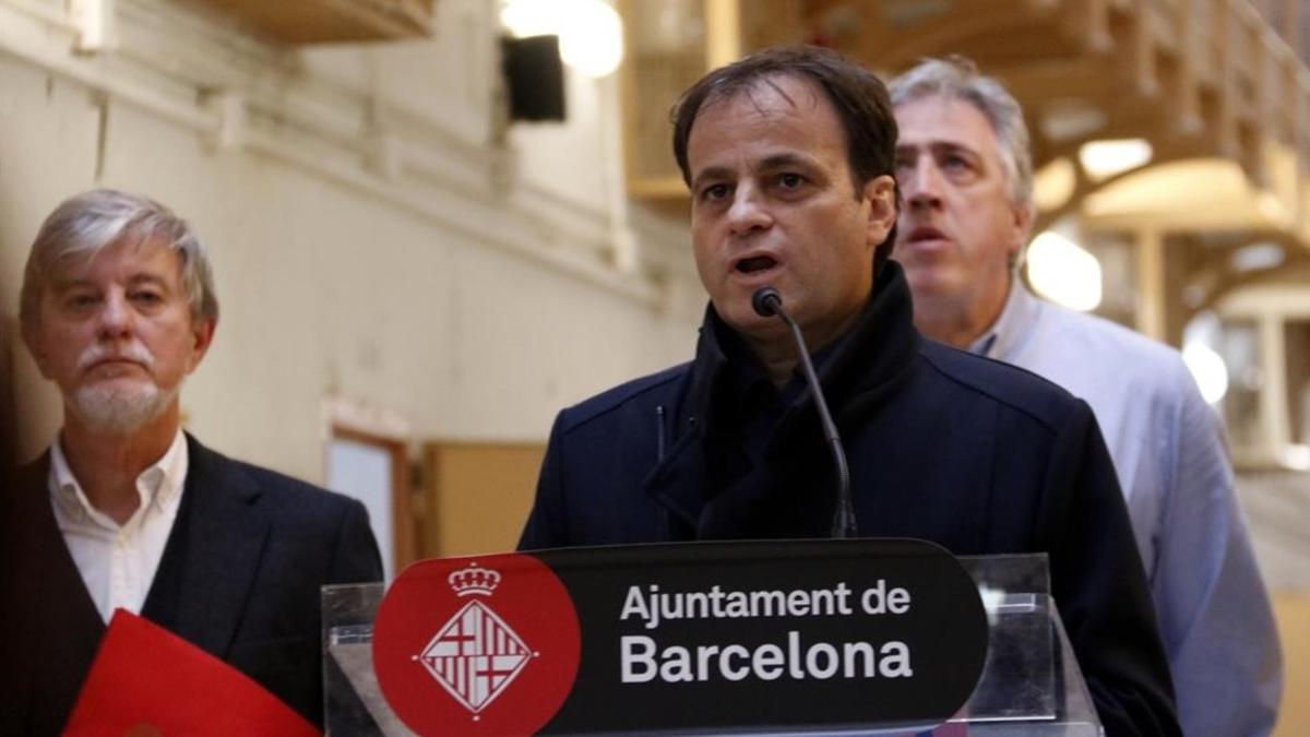 Asens, durante su intervención en las instalaciones de la antigua prisión Modelo.