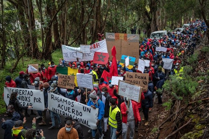 Manifestación en Tenerife contra las políticas migratorias