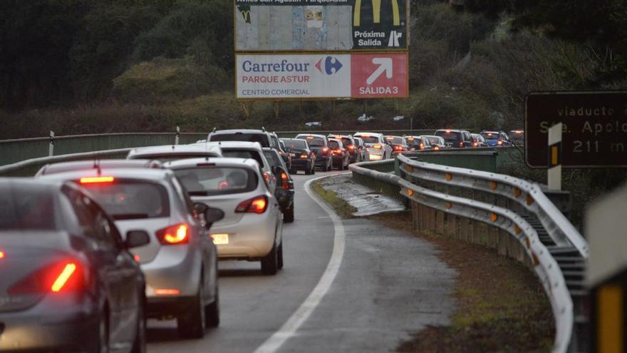 Retenciones en la autopista, hace unas semanas