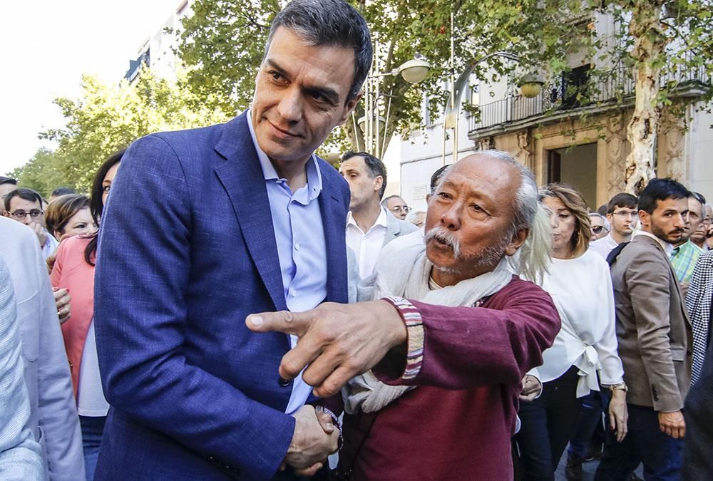 De paseo electoral con Pedro Sánchez