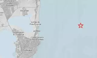 Terremoto frente a las costas de Torrevieja y Guardamar