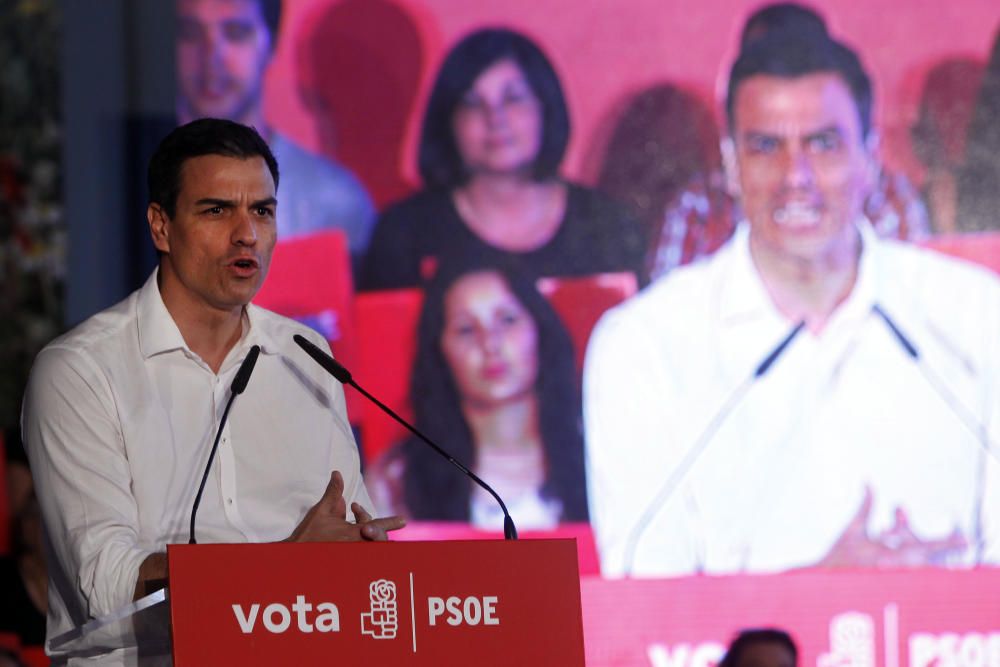 Mitin de Pedro Sánchez en l'Umbracle