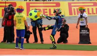 Así fue la futbolera celebración de Diogo Moreira en Cheste