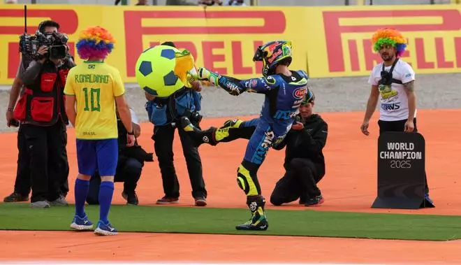 Así fue la futbolera celebración de Diogo Moreira en Cheste