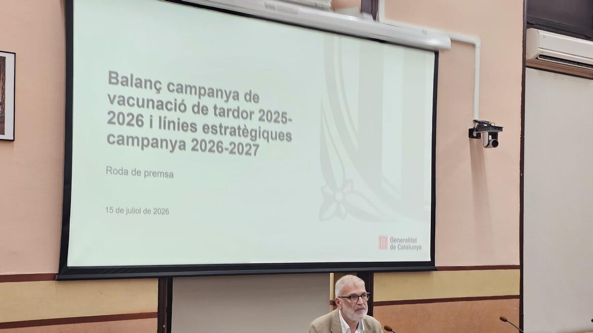 El secretario de Salut Pública, Esteve Fernández, en la presentación de la campaña vacunal