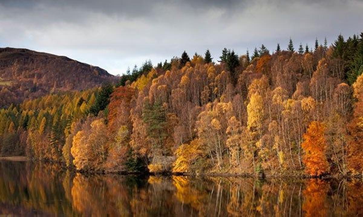 Embalse Loch Faskally, en Perth y Kinross, en Escocia.