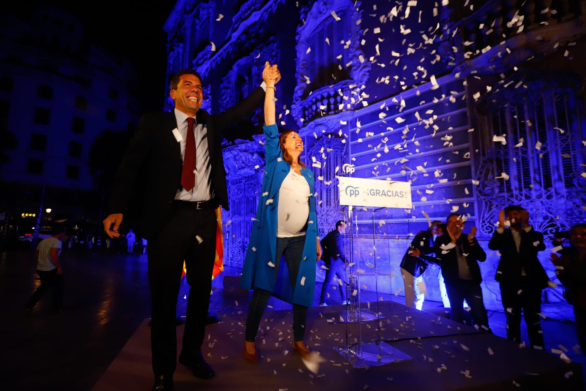 Mazón y Catalá celebran la victoria del PP en las elecciones autonómicas y municipales