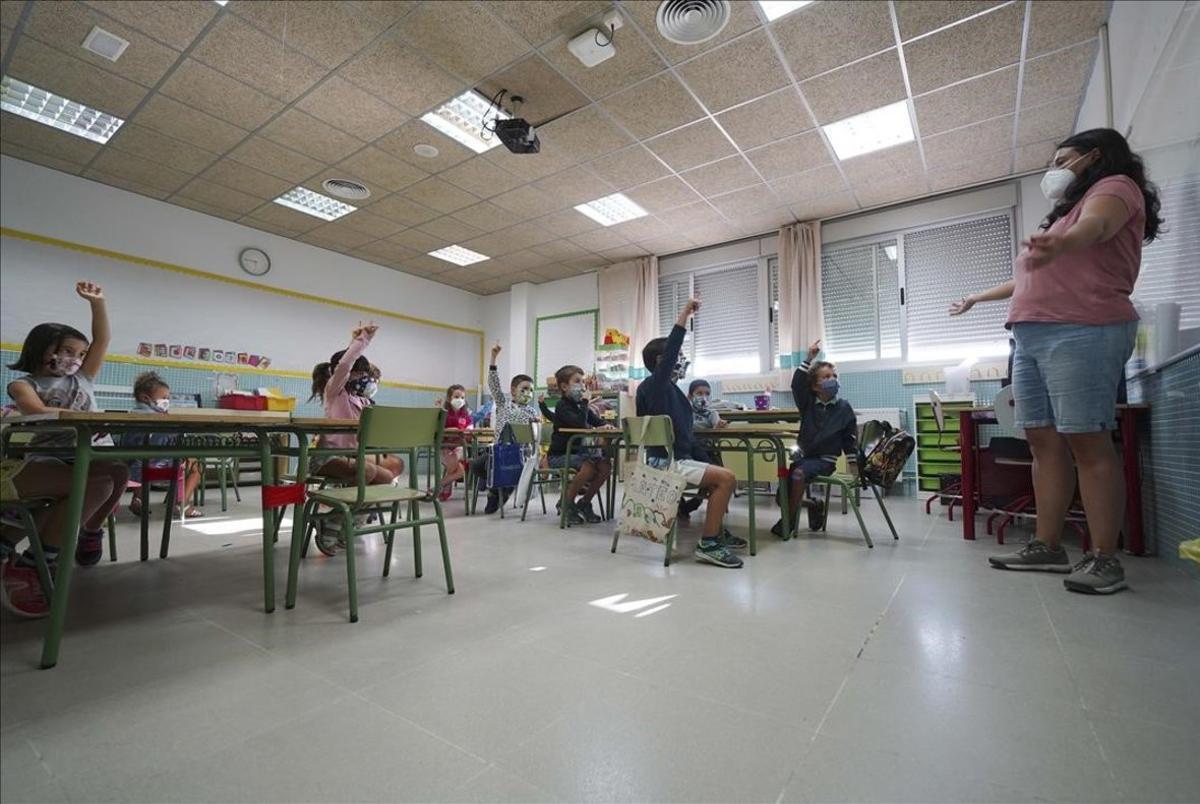 Imagen de archivo del inicio del curso en una escuela de Madrid