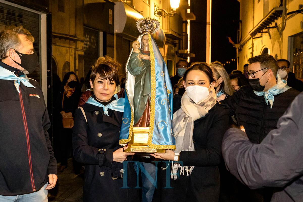 Dos años después de que el mundo se parara por el estallido de la pandemia de coronavirus, las puertas de la iglesia de San Jaime y Santa Ana se han vuelto a abrir al filo de las 5.30 de la madrugada para festejar de nuevo el 16 de Marzo, el día en el que se conmemora la Trobada de la Mare de Déu