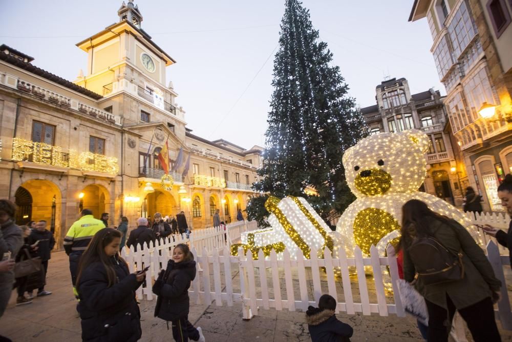 Luces navideñas en Oviedo