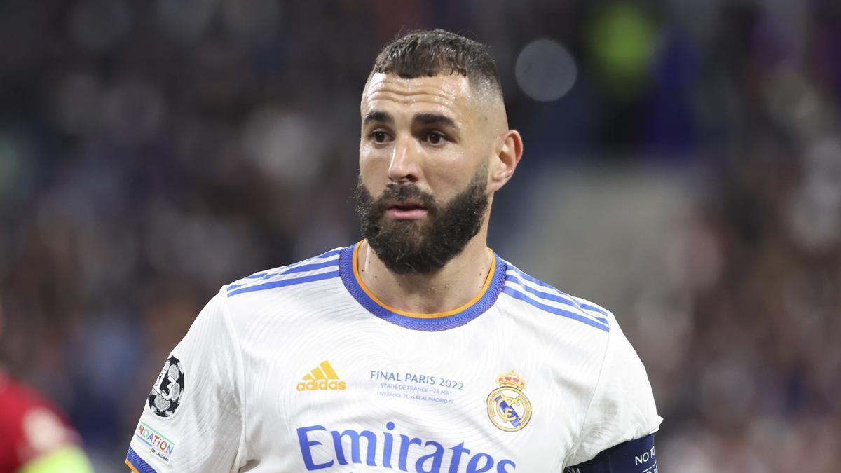 Karim Benzema, durante un encuentro con el Real Madrid.