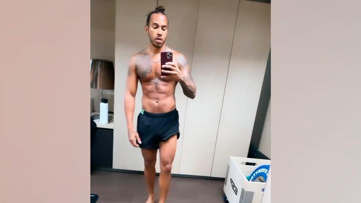 Hamilton muestra el resultado de su dieta