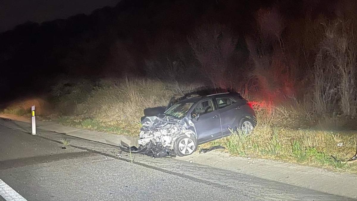 L&#039;altre cotxe implicat en l&#039;accident destrossat pel xoc a Cervià