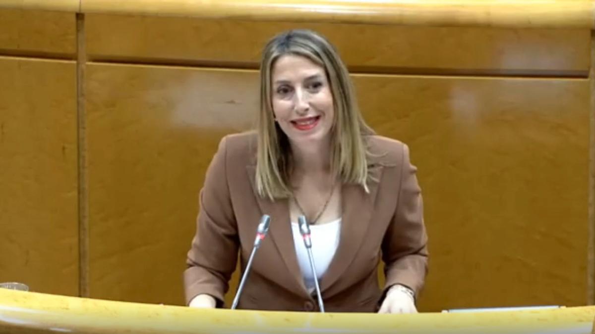 María Guardiola en el Senado: "Cataluña también se construyó con manos extremeñas"