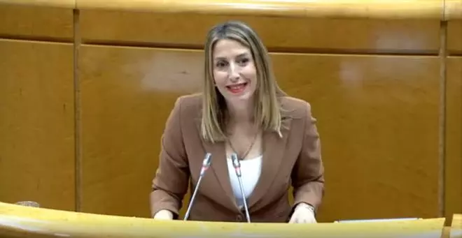 Vídeo | María Guardiola en el Senado: "Cataluña también se construyó con manos extremeñas"