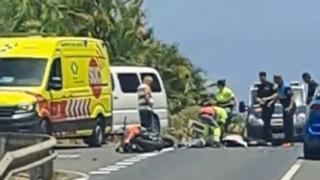 Muere un motorista tras una colisión frontal contra un coche en San Bartolomé de Tirajana
