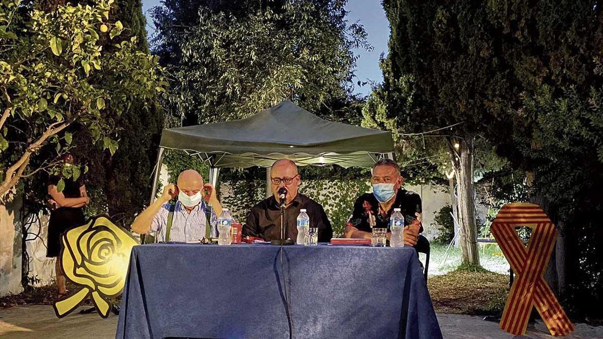 Damià Ferrà-Ponç, Antoni Mas y Lluís Segura, en la presentación.