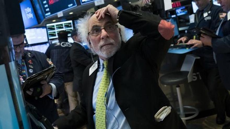 Un corredor de borsa a Wall Street.