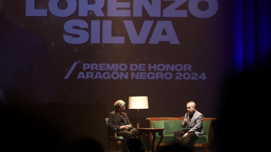 Lorenzo Silva (premio de honor de Aragón Negro): &quot;Este premio es lo que Aragón me da, calidez, cordialidad y generosidad&quot;