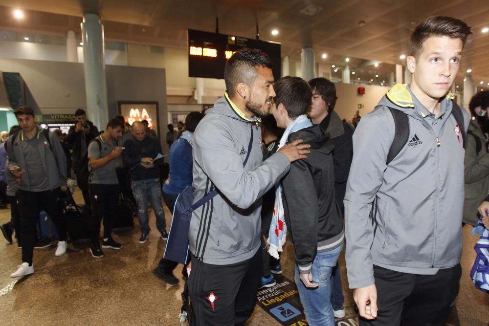 Así fue la llegada del EuroCelta a Peinador