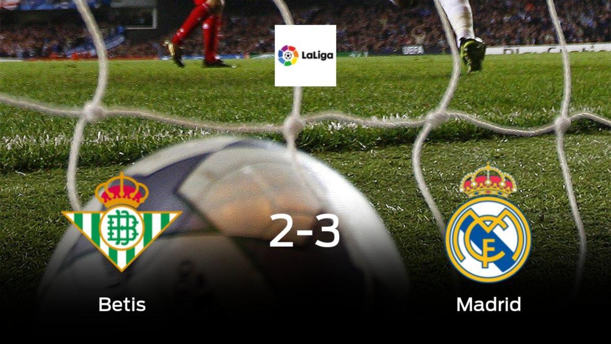 El Real Madrid suma tres puntos a su casillero frente al Real Betis (2-3)