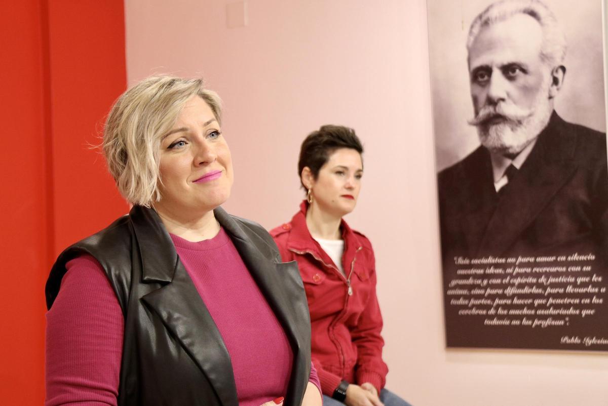 Soraya Vega, ayer, durante un acto en Almendralejo.