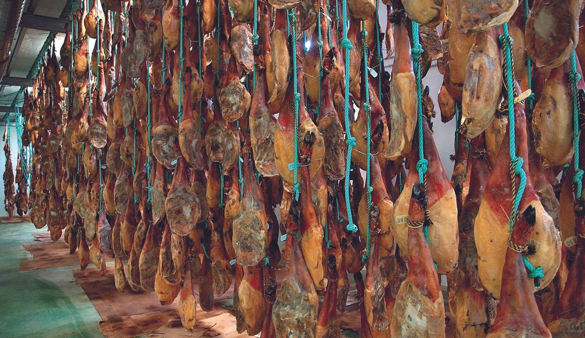 Secadero de jamones de una empresa incluida en la Denominación de Origen Los Pedroches.